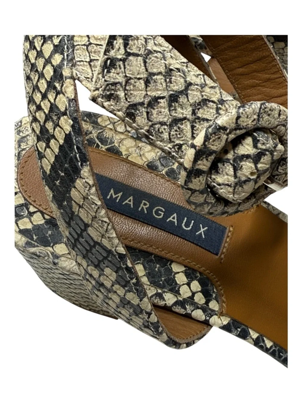 VHTF: Margaux 𓀬 The City Sandal 𓀬 Python Embossed 𓀬 40N 9N 9.5N 𓀬 Best Seller 𓀬